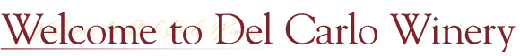 Welcome to Del Carlo Winery